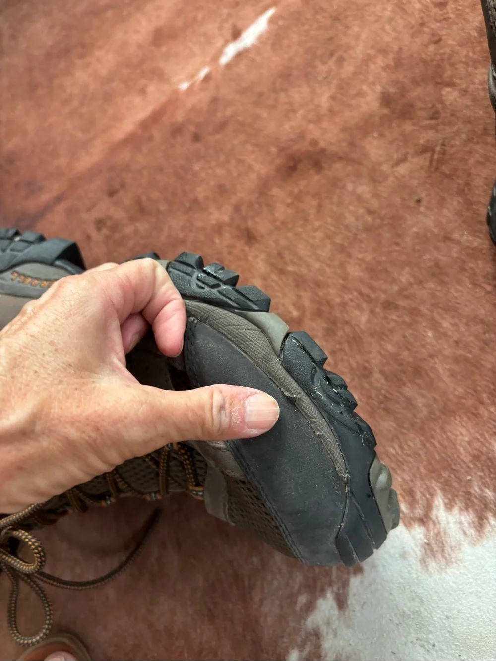 Merrell  Men's Moab 2 Mid Waterproof size 14 brown and orange